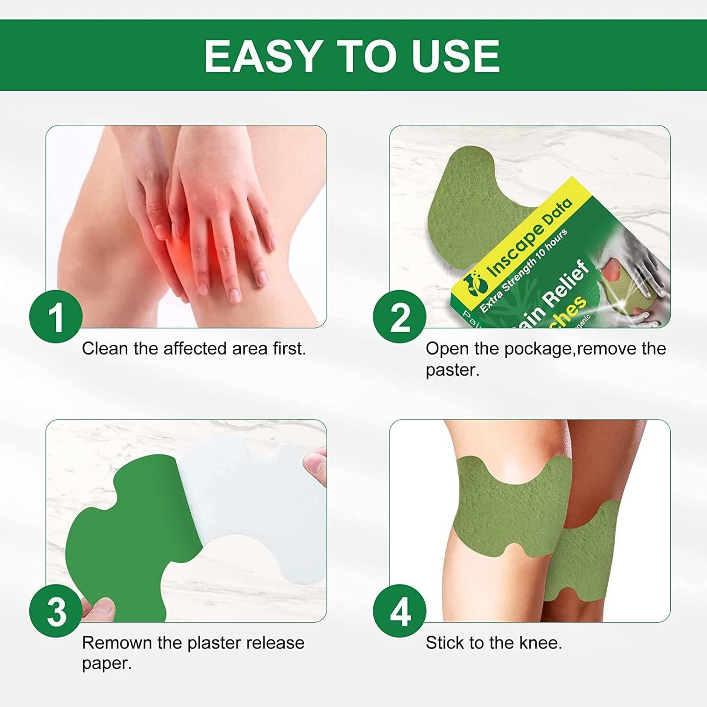 TRUST VIBEZ Japanese Herbal Knee Pain Relief Patches Pack of 20